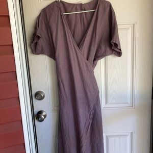 Linenfox Dusty Purple wrap Dress